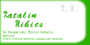 katalin mikics business card